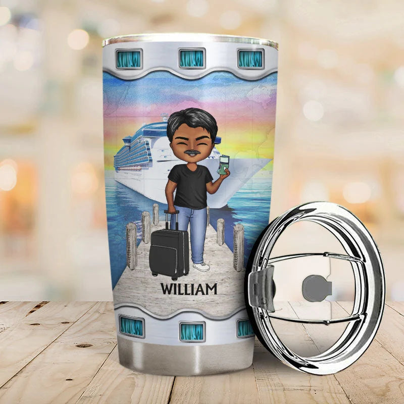 Just A Girl Who Loves Cruising - Personalized Cruise Tumbler Gift For Vacation Lovers
