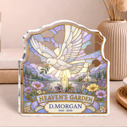 Trust The Light Memorial Personalized Acrylic Plaque - Custom Bereavement Gift for Family