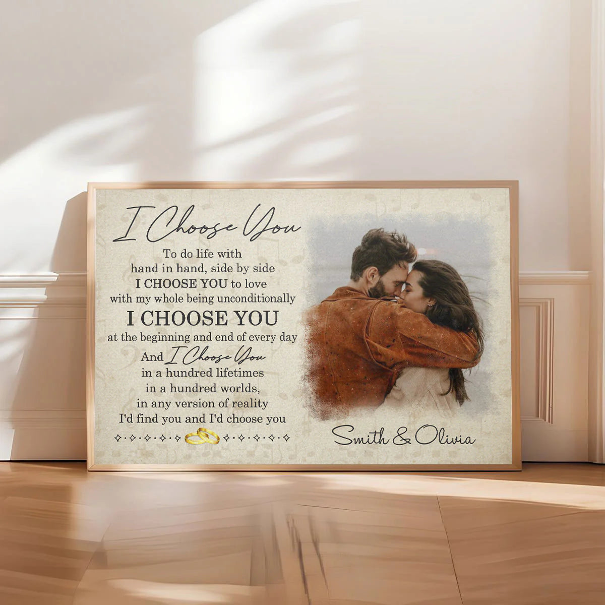 Personalized I Choose You Couple Canvas personalization view for Wife