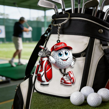 Personalized Golf Keychain for Dad with personalized design details for meaningful gifting image 6
