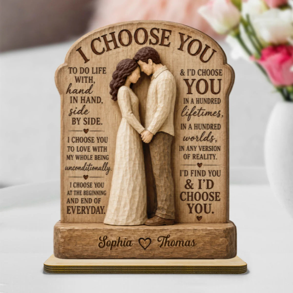 Personalized Couple Anniversary Plaque personalization view for Couples