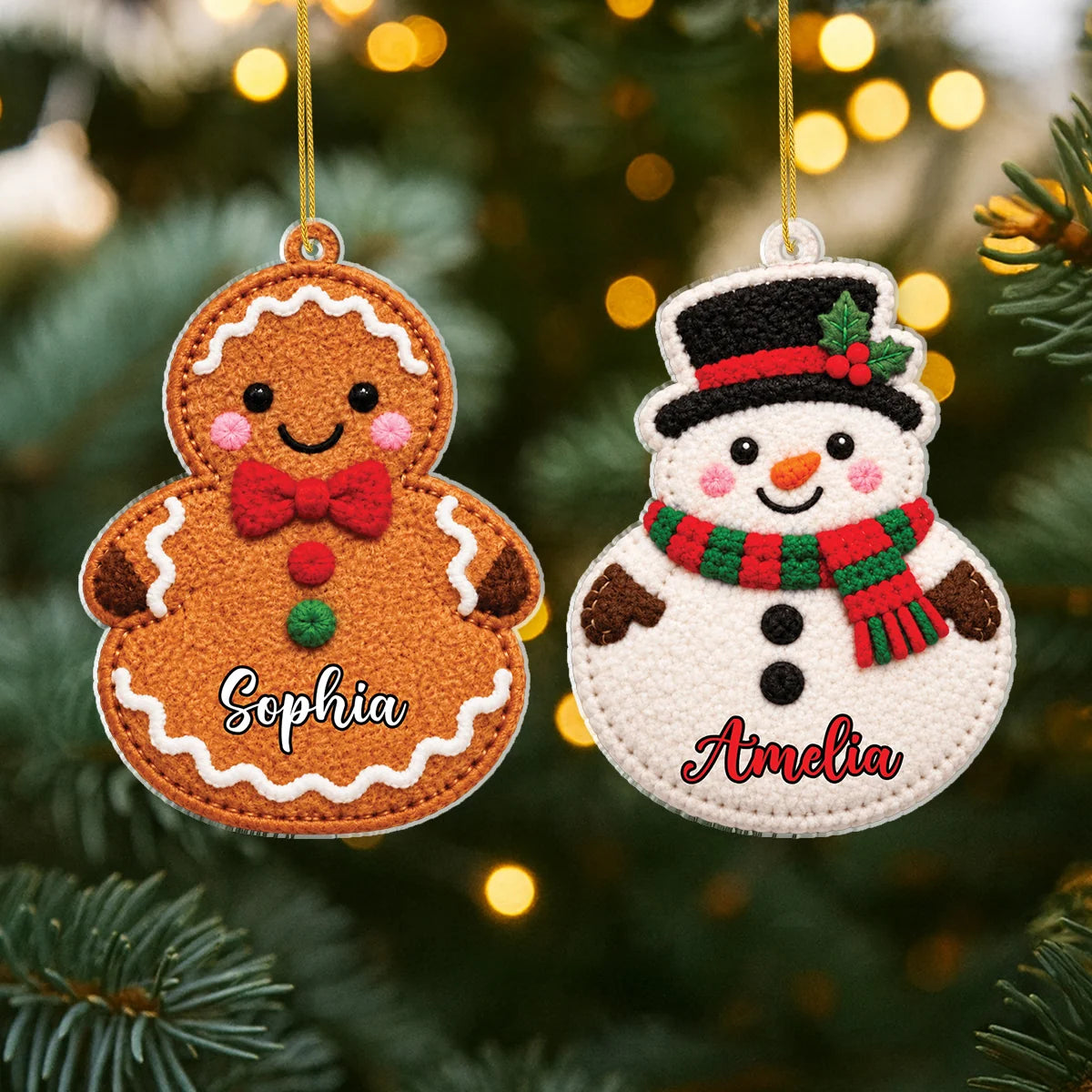 Personalized Christmas Acrylic Ornament - Cute Holiday Keepsake Gift for Kids