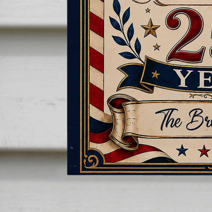 Personalized America 250 Years garden flag with custom family name and USA flag design for patriotic outdoor decor image 10