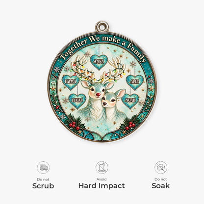 "Together We Make A Family" Personalized Acrylic Ornament - Custom Christmas Keepsake Gift