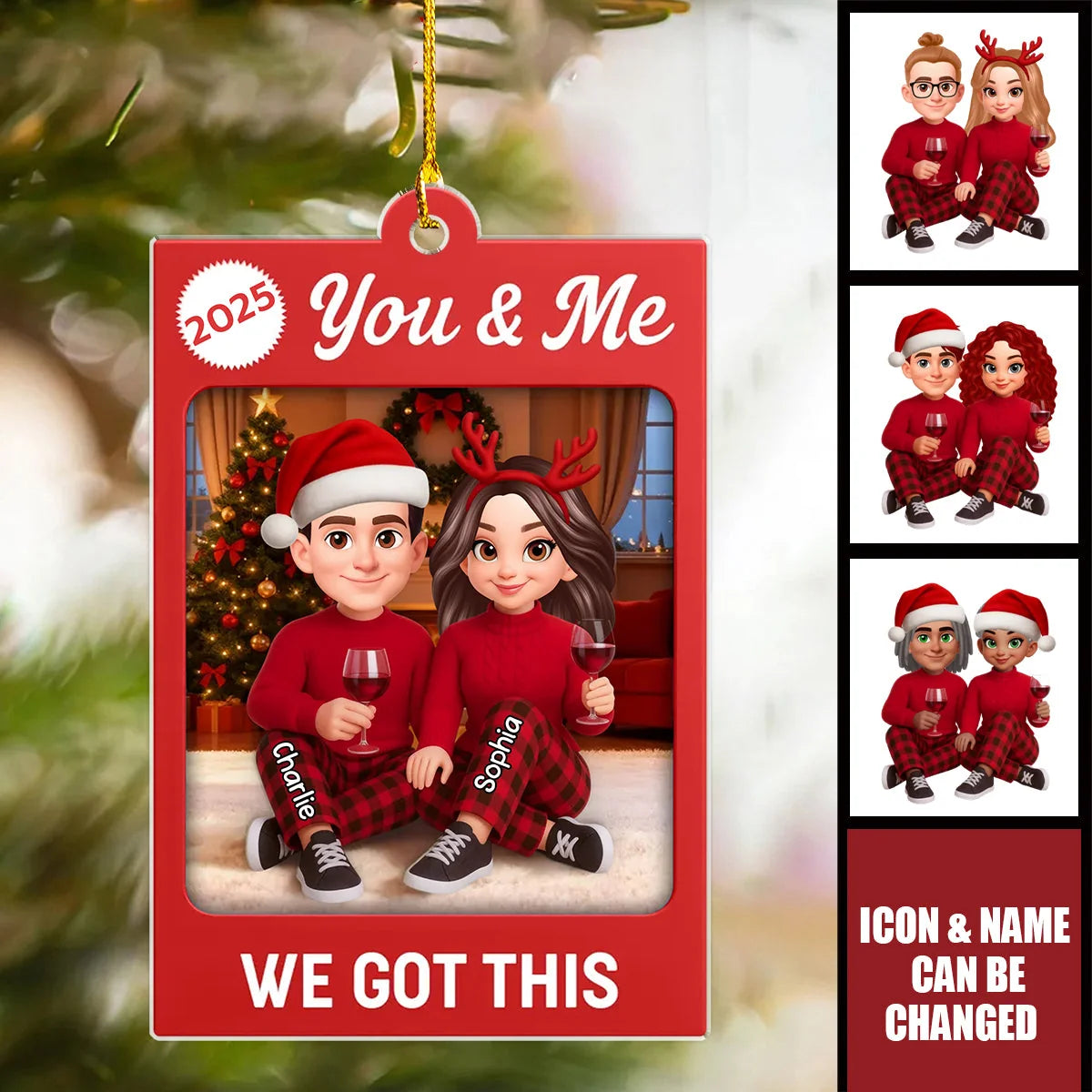 I'm Yours No Returns Or Refunds Personalized Acrylic Ornament - Custom Christmas Keepsake Gift for Couples