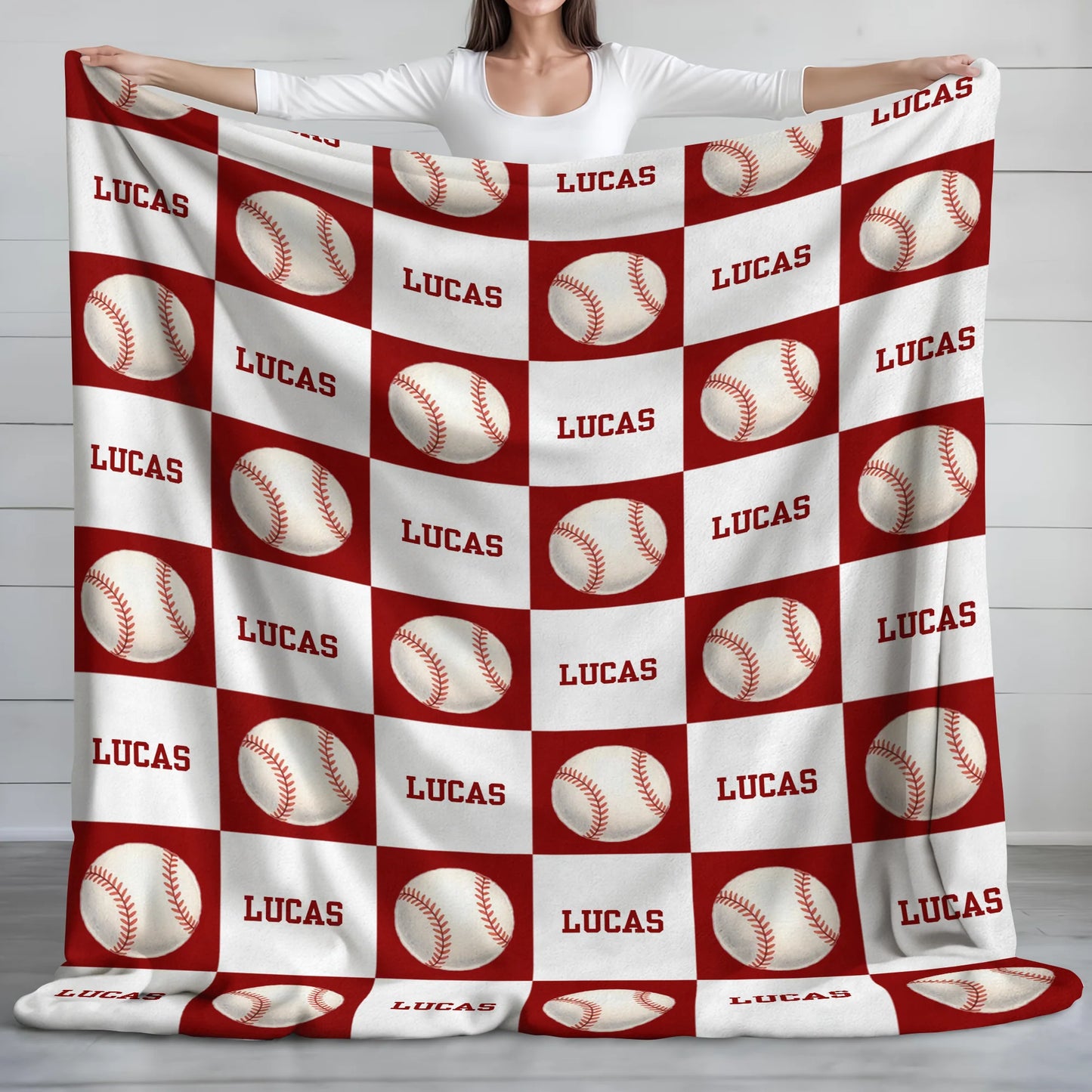 Custom Name Sports Blanket - Personalized Gift for Sports Lovers