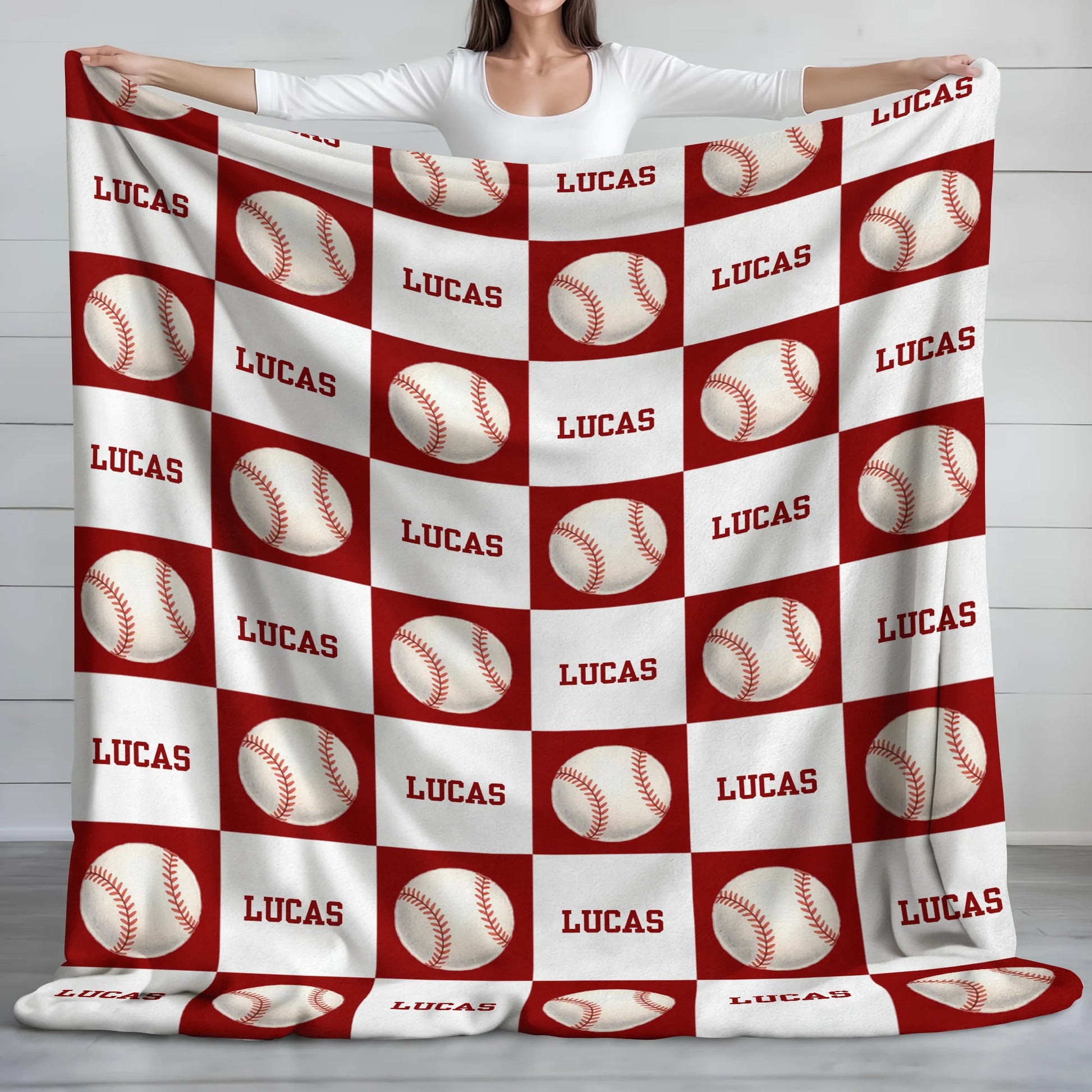 Custom Name Sports Blanket - Personalized Gift for Sports Lovers