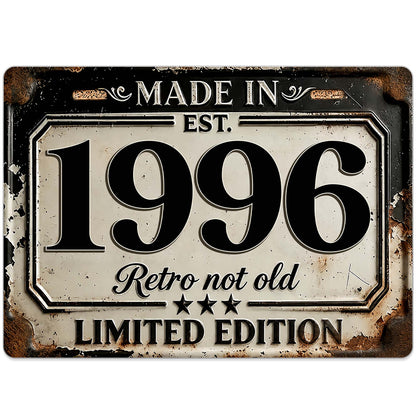 Custom Retro Not Old Metal Sign for Coworker / Boss with personalized design details for meaningful gifting image 9