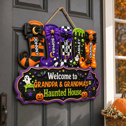 Personalized Haunted House Sign personalization view for Grandma