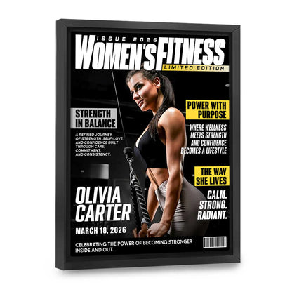 Custom Fitness Magazine Cover for Wife with personalized design details for meaningful gifting