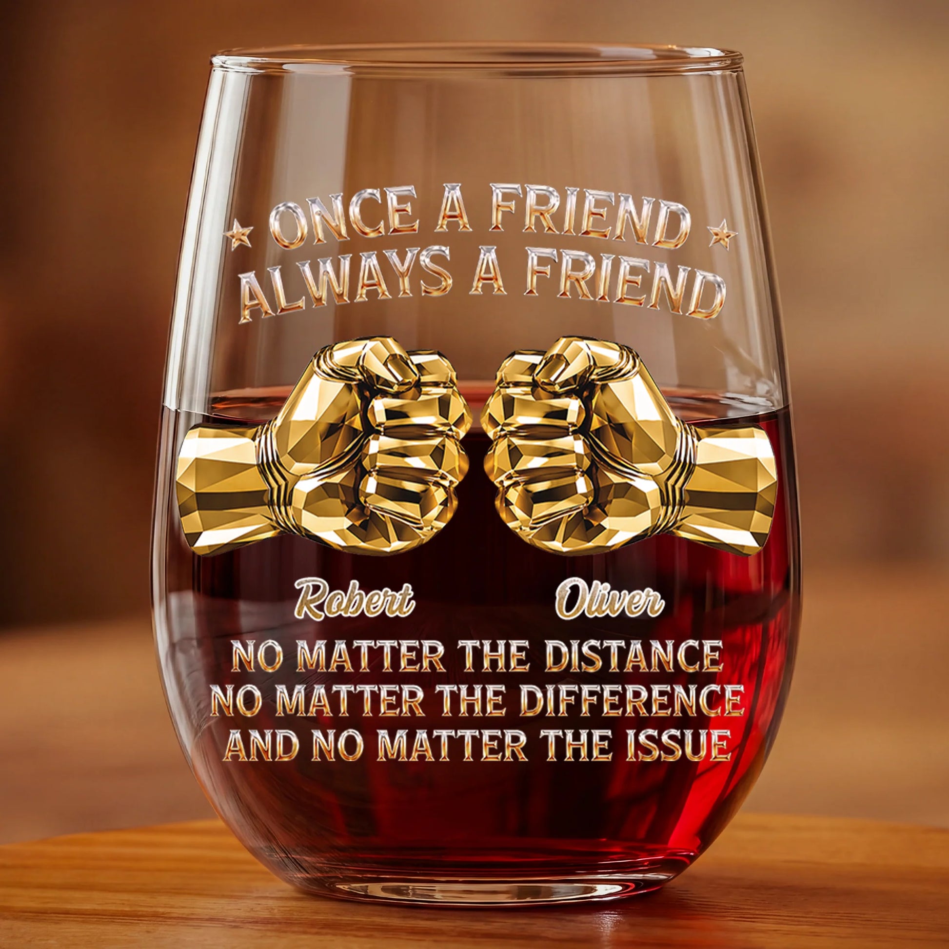 Personalized Best Friend Wine Glass personalization view for Best Friends