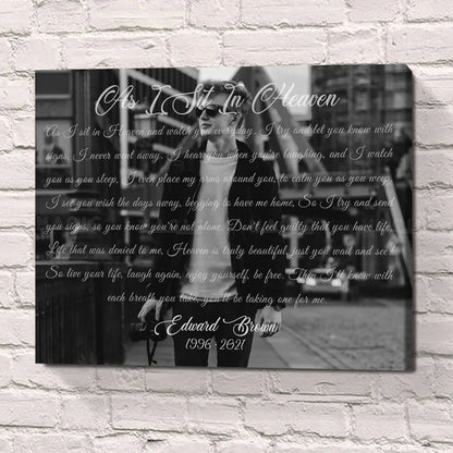 Canvas / Poster material and size view - Personalized Son Memorial Canvas