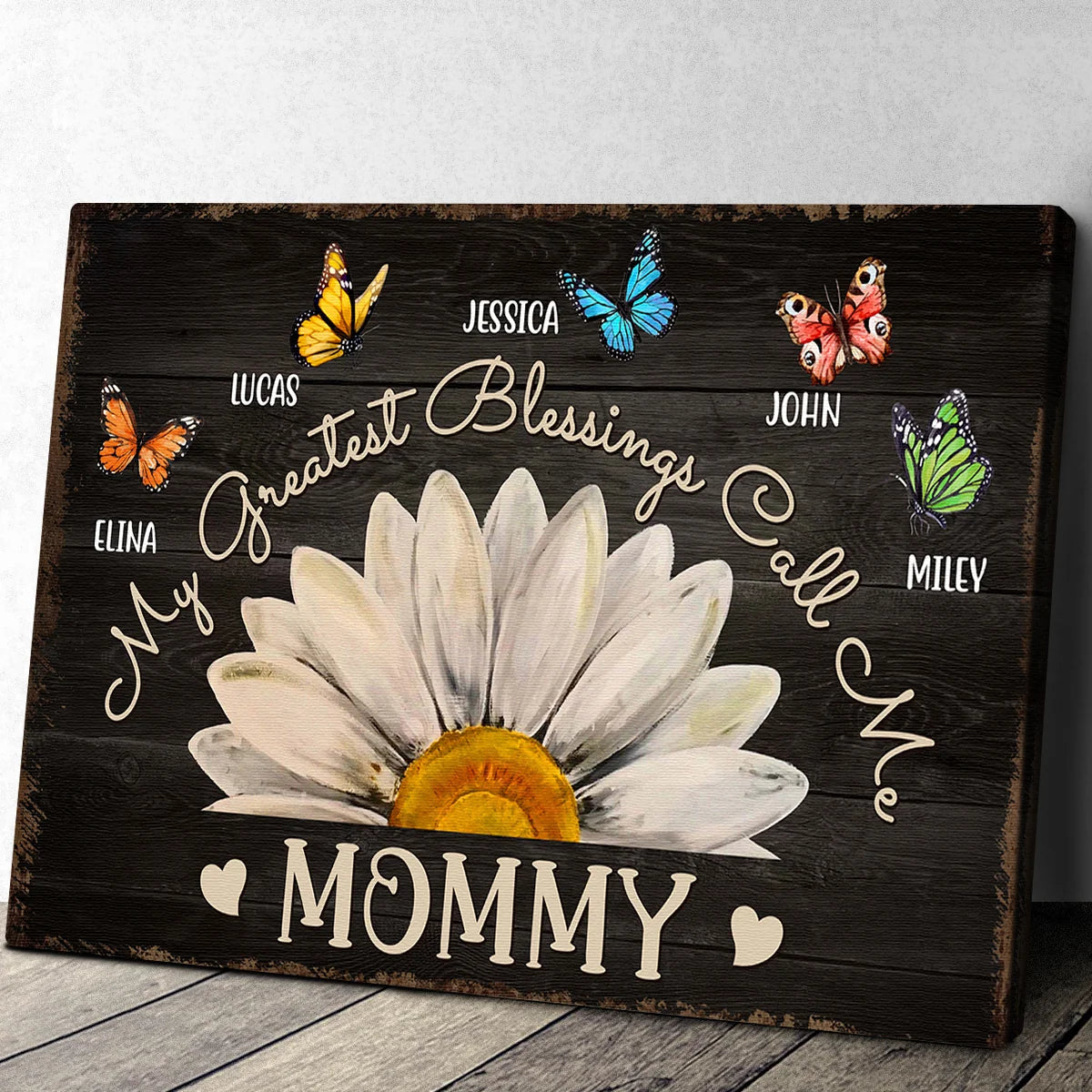 "My Greatest Blessings Call Me Mommy" - Personalized Canvas / Poster Gift for Mom or Wife