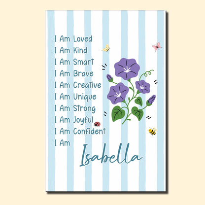 Custom Kids Affirmation Poster for Kids/Babies with personalized design details for meaningful gifting image 8