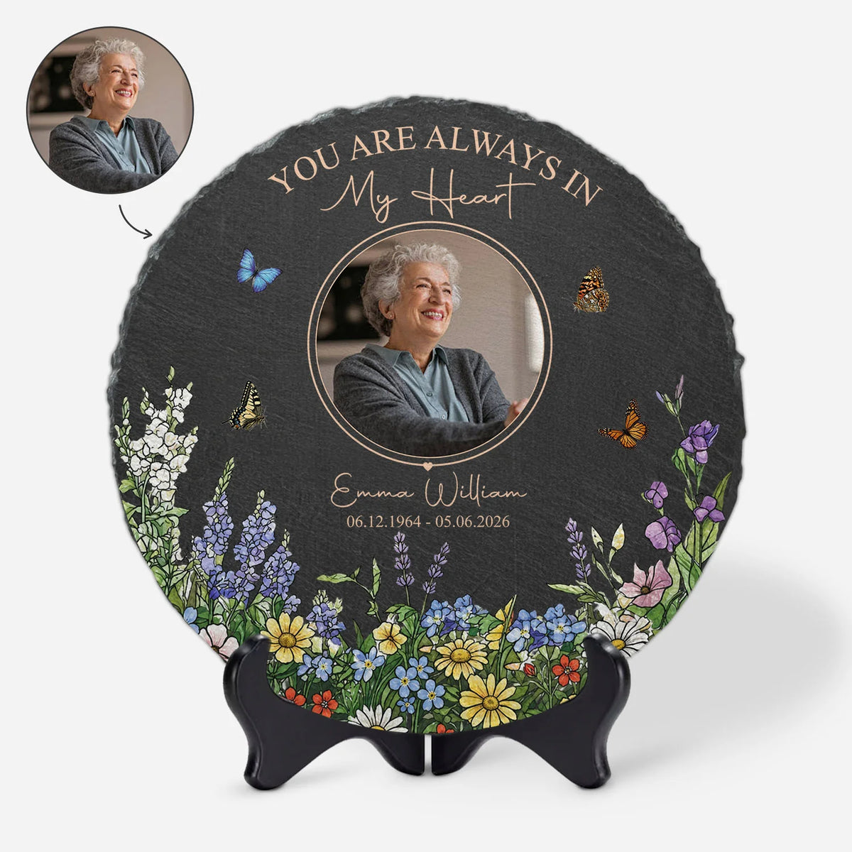 Forever Loved Forever Missed - Personalized Memorial Garden Stone Keepsake