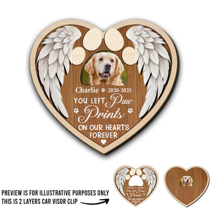 Pet Memorial Car Visor Clip personalization view for Dog Lovers