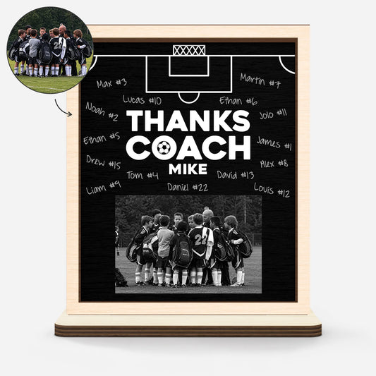 Custom Soccer Coach Gift for Teacher with personalized design details for meaningful gifting