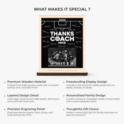 Custom Soccer Coach Gift for Teacher with personalized design details for meaningful gifting image 6