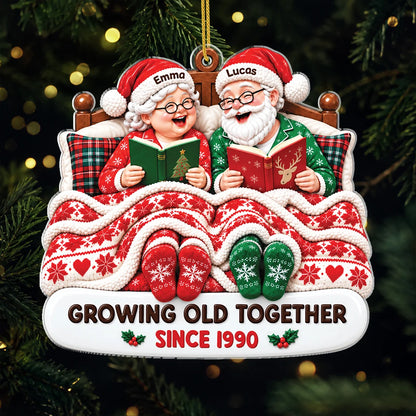 Growing Old Together Personalized Acrylic Ornament for Couples - Custom Christmas Keepsake Gift