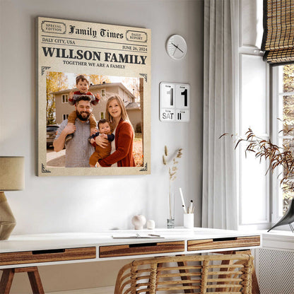 Canvas / Poster material and size view - Custom Family Photo Canvas