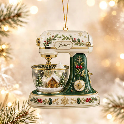 Custom Stand Mixer Acrylic Ornament - Personalized Christmas Baking Gift Keepsake for Bakers
