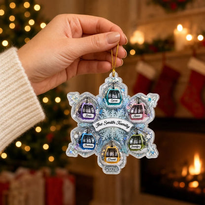 Personalized Ferris Wheel Christmas Ornament - Custom Family Names Acrylic Keepsake Gift