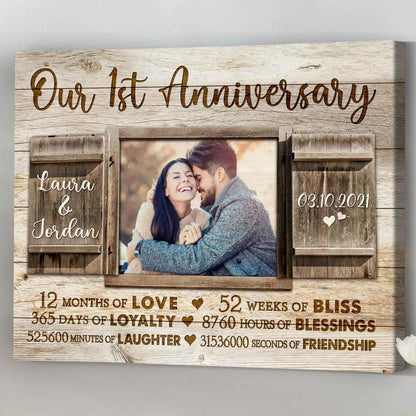 1St Anniversary Paper Gift personalization view for Husband