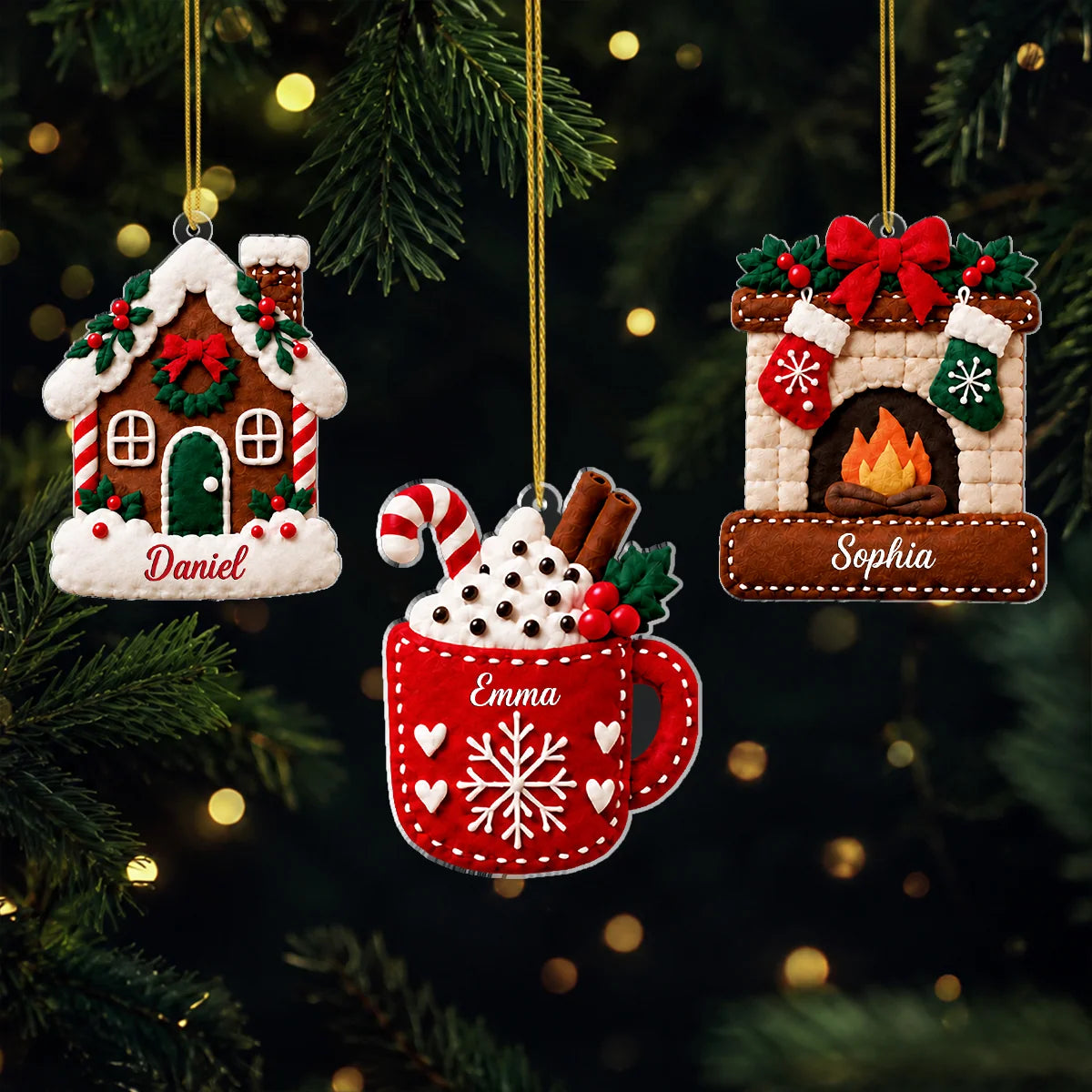 Holiday Effect Personalized Acrylic Ornament - Custom Christmas Tree Keepsake Family & Kids