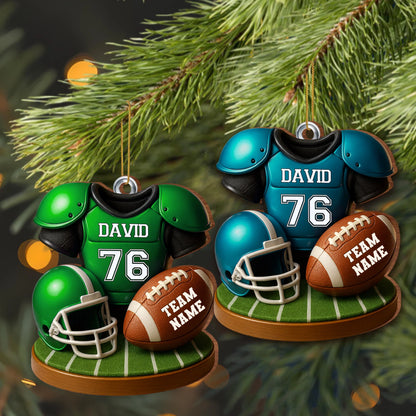 Customizable Football Team Ornament Perfect for Sports Enthusiasts