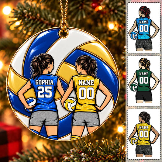 Personalized Volleyball Christmas Ornament, Custom Player Gift, Volleyball Lovers Christmas Gift T1807 T24