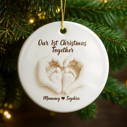 Our 1st Christmas Together Handprints And Baby Feet