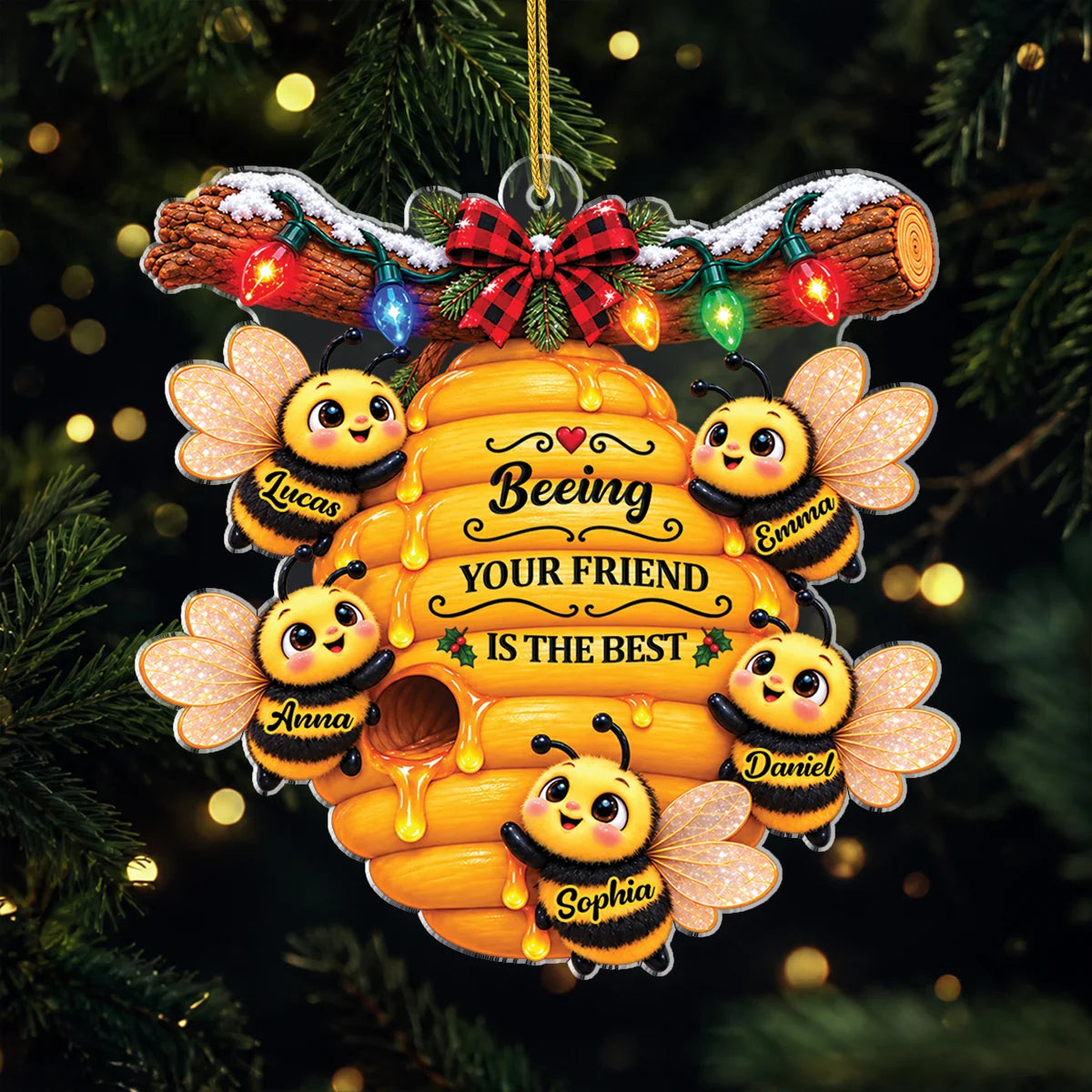 Beeing Your Friend Is The Best Personalized Acrylic Ornament - Christmas Keepsake for Best Friends