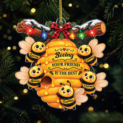 Beeing Your Friend Is The Best Personalized Acrylic Ornament - Christmas Keepsake for Best Friends