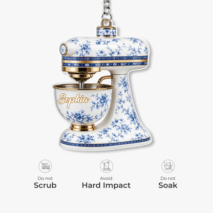 Personalized Kitchen Stand Mixer Acrylic Keychain - Custom Name Gift for Bakers & Pastry Lovers