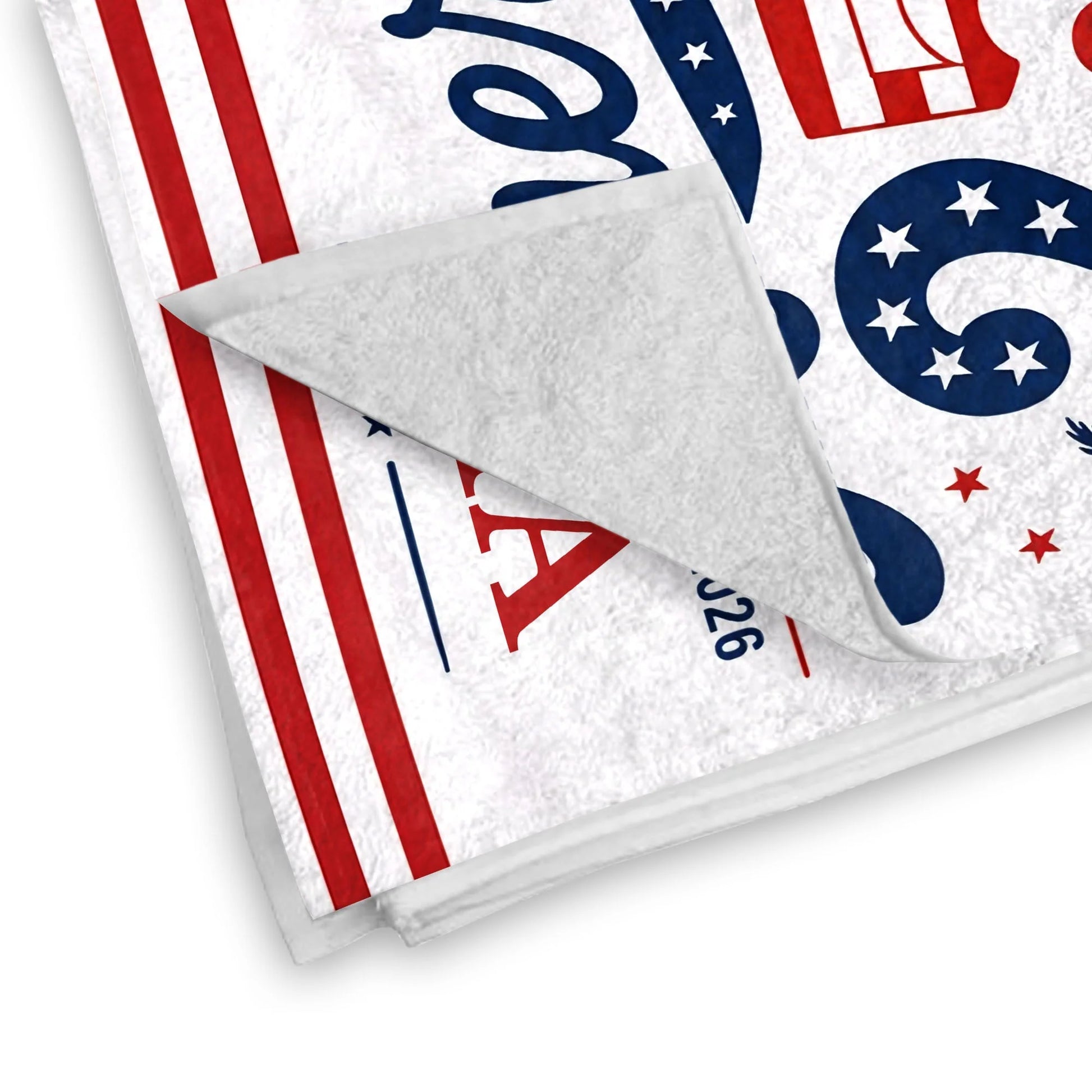 Custom Freedom Feels Like Summer Beach Towel for Family with personalized design details for meaningful gifting image 8