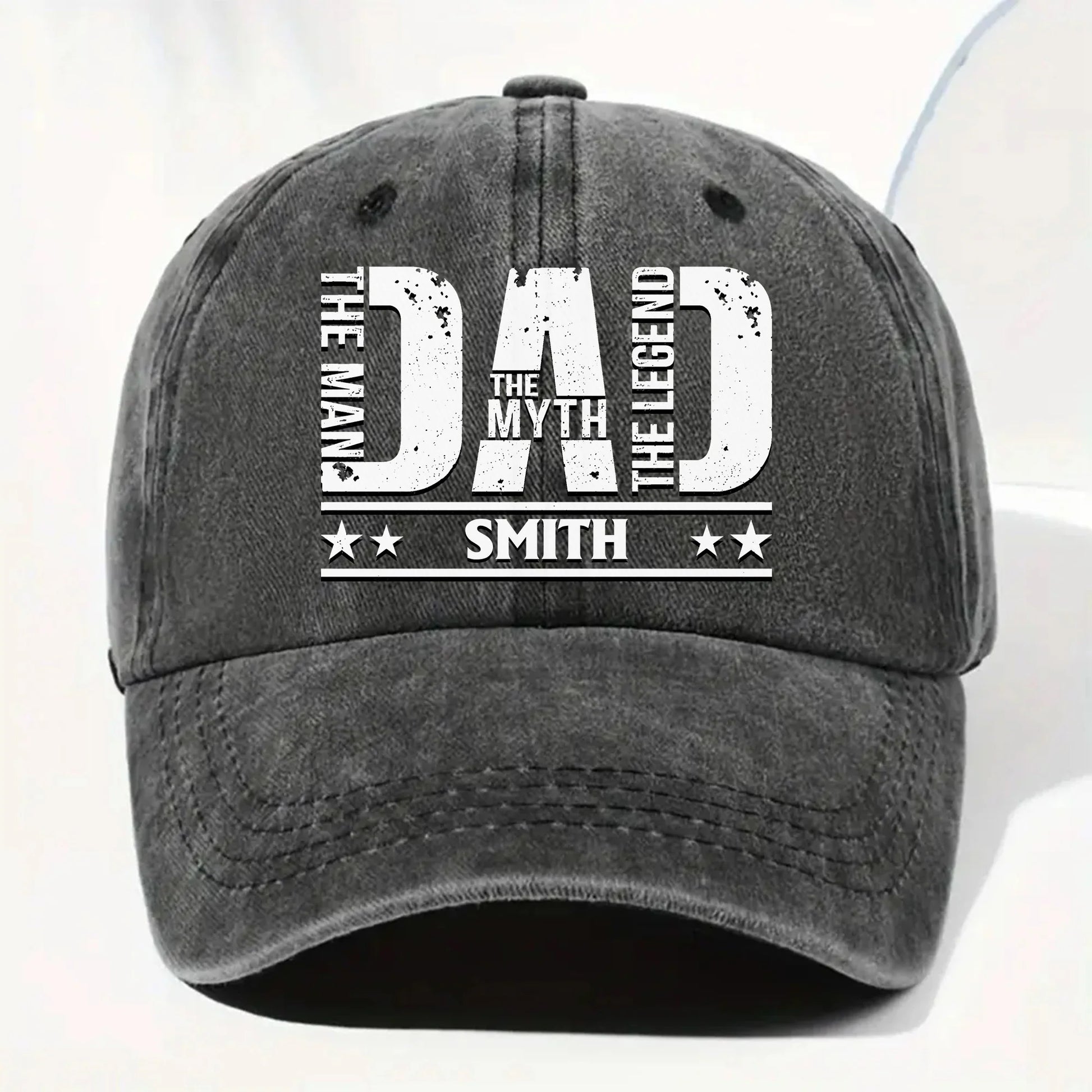 Personalized Dad The Man The Myth The Legend Cap for Dad with personalized design details for meaningful gifting