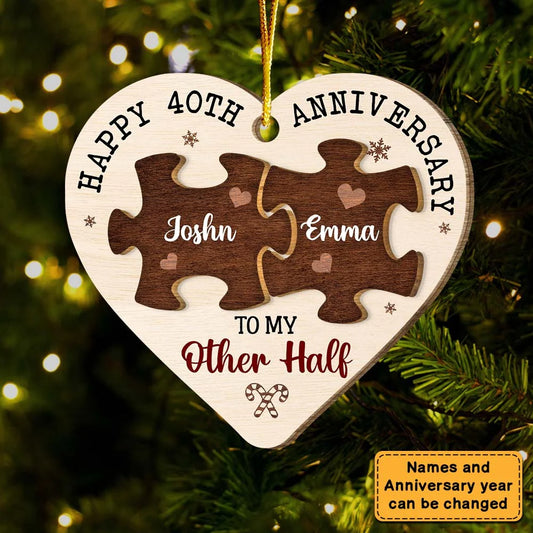 Custom 40Th Anniversary Ornament for Wife with personalized design details for meaningful gifting