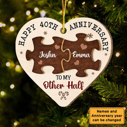 Custom 40Th Anniversary Ornament for Wife with personalized design details for meaningful gifting