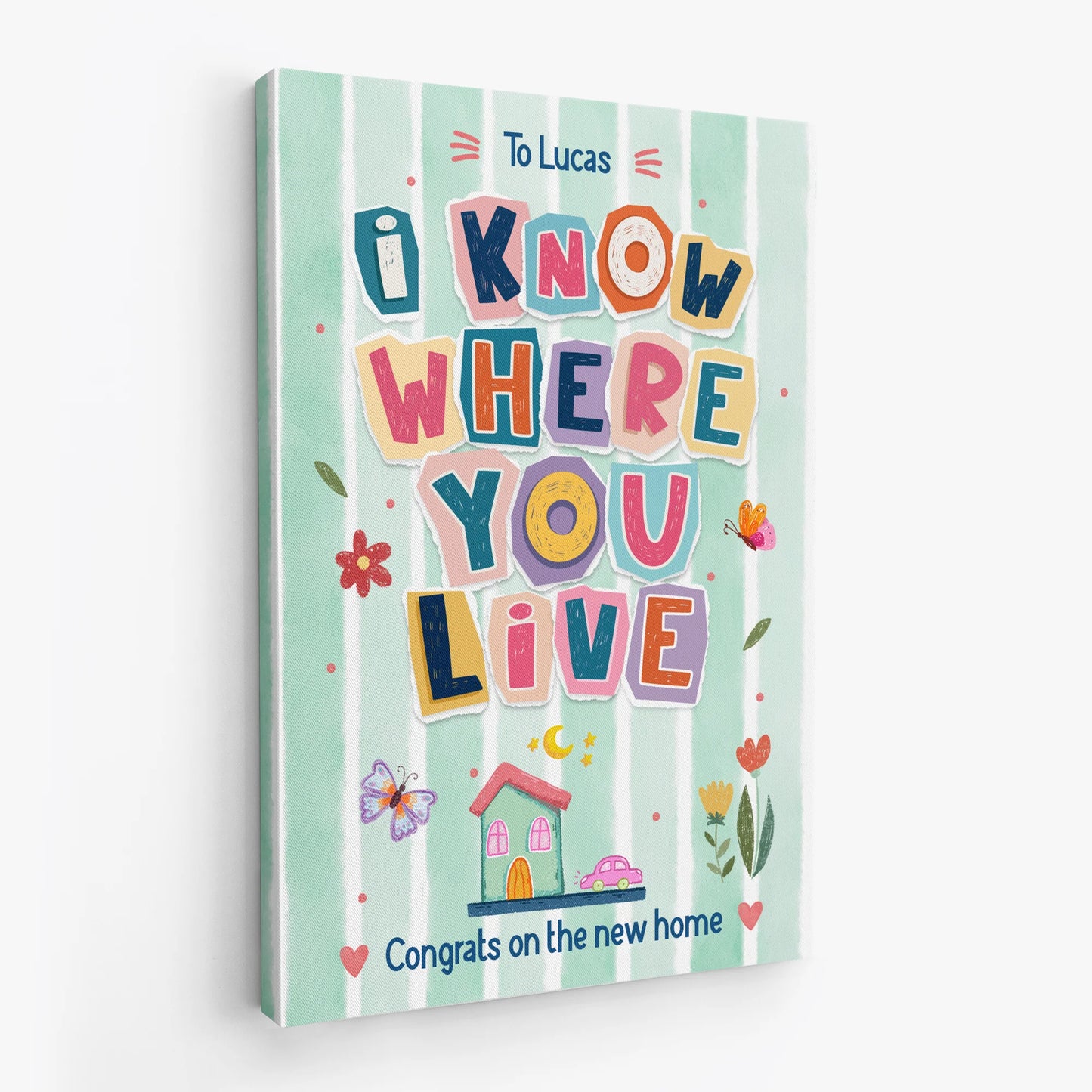 Personalized Housewarming Canvas personalization view for Best Friends