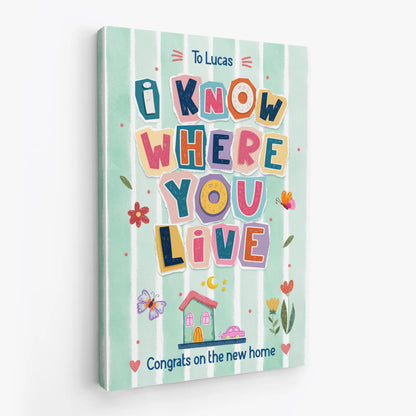 Personalized Housewarming Canvas personalization view for Best Friends