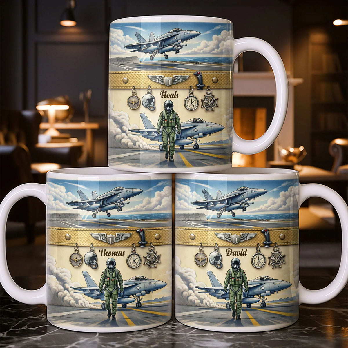 Customizable Military Pilot And Jets Theme