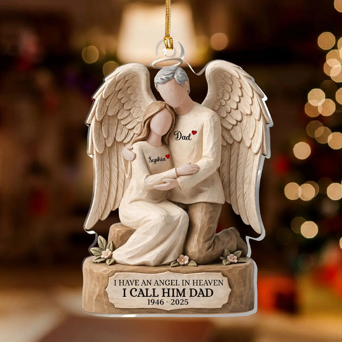 I Have an Angel in Heaven Personalized Acrylic Ornament - Custom Memorial Keepsake Gift
