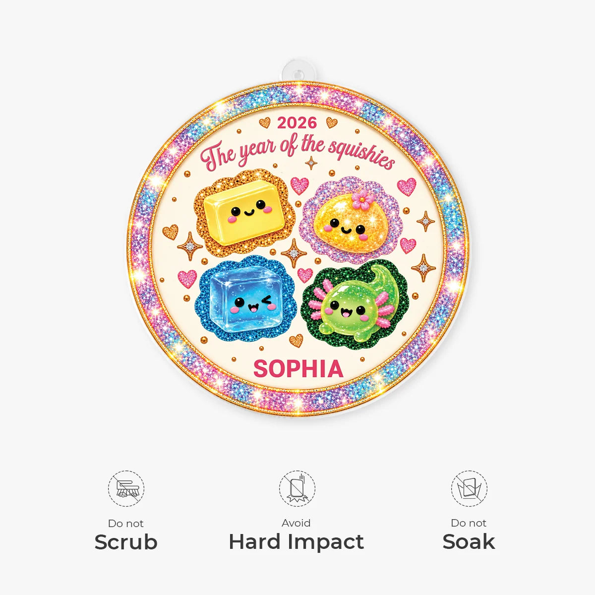 The Year Of The Squishies Personalized Acrylic Ornament - Custom Christmas Keepsake Gift for Kids & Babies