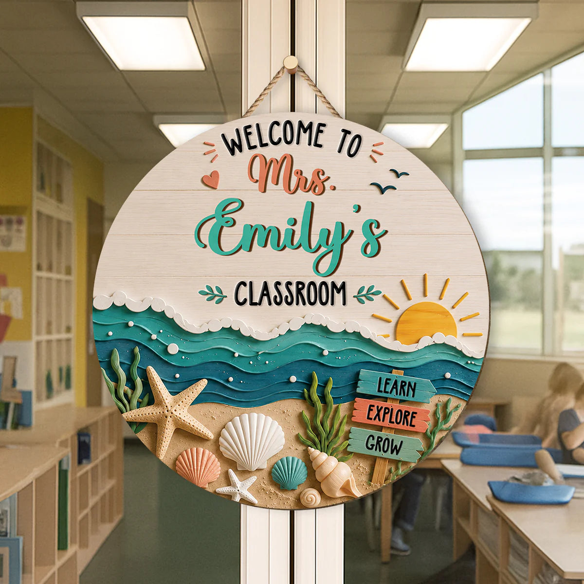 Personalized Classroom Welcome Decor personalization view for Teacher