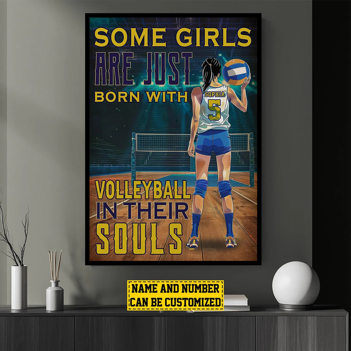 Personalized Volleyball Poster personalization view for Daughter/Granddaughter