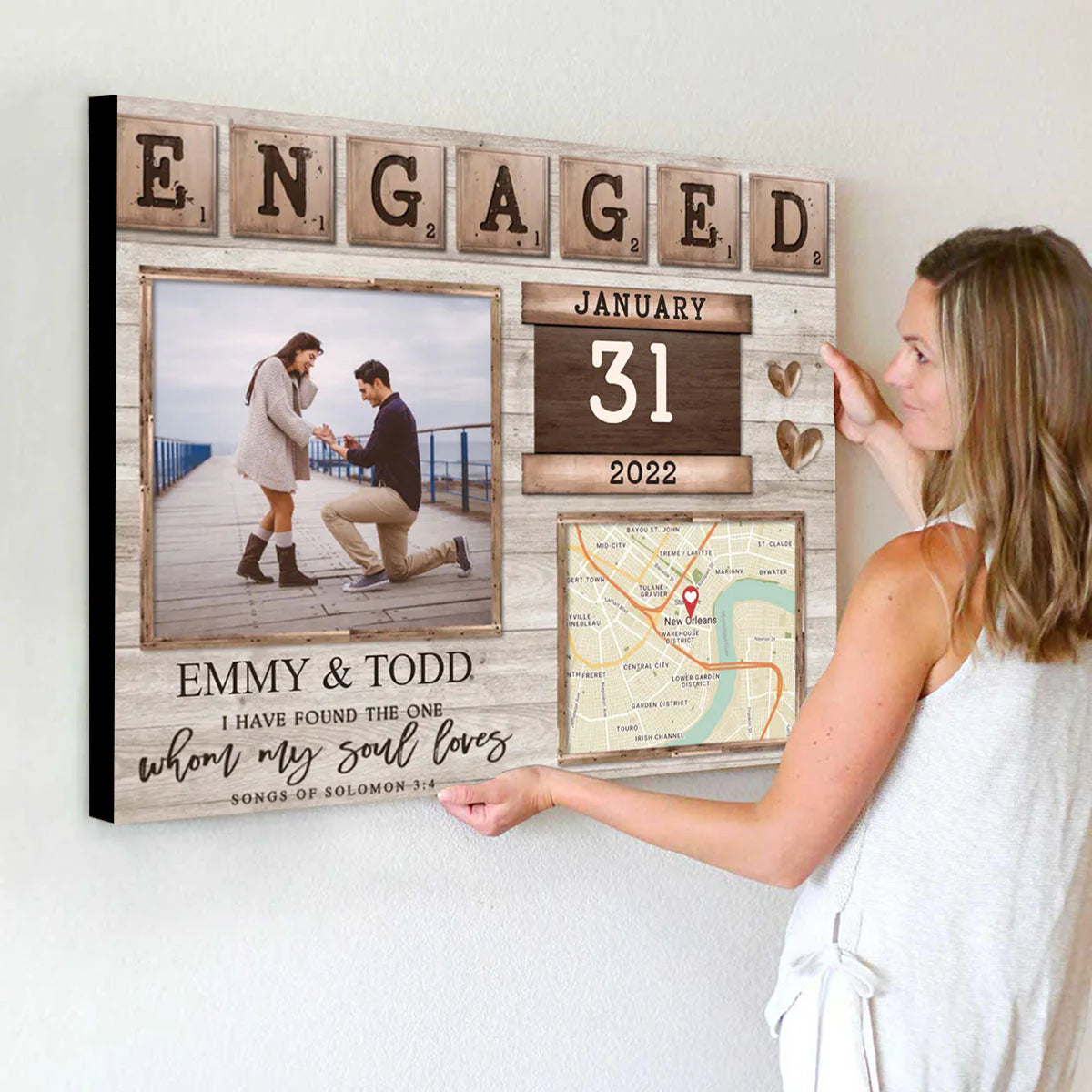 Canvas / Poster gift-ready design for Couples