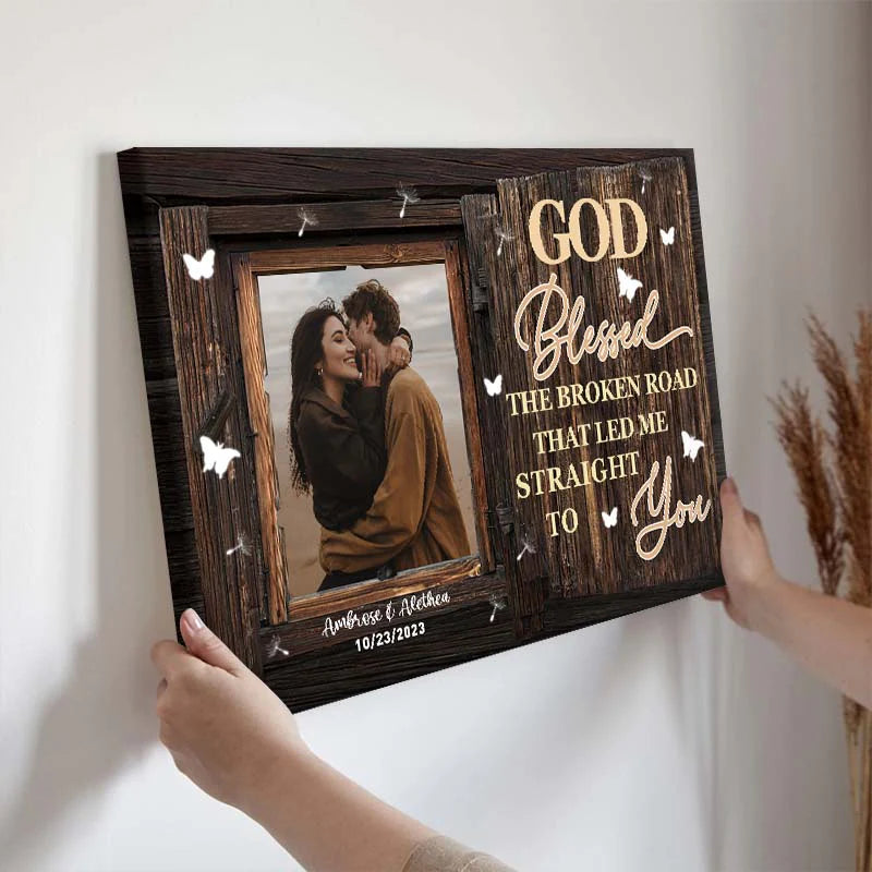 Custom Wedding Canvas Print personalization view for Couples