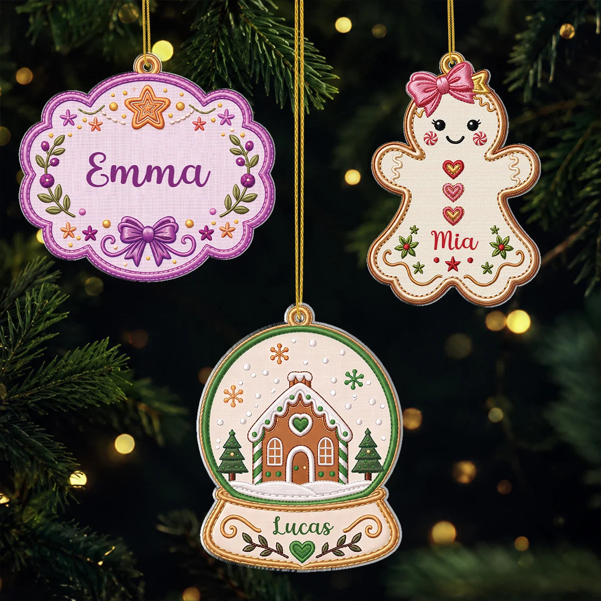 Custom Name Acrylic Ornament - Cute Personalized Christmas Gift for Kids & Family