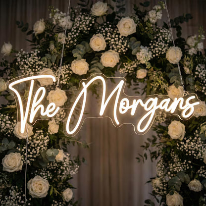 Personalised LED Neon Sign - Custom Name & Logo Light for Wall Decor, Wedding & Bedroom