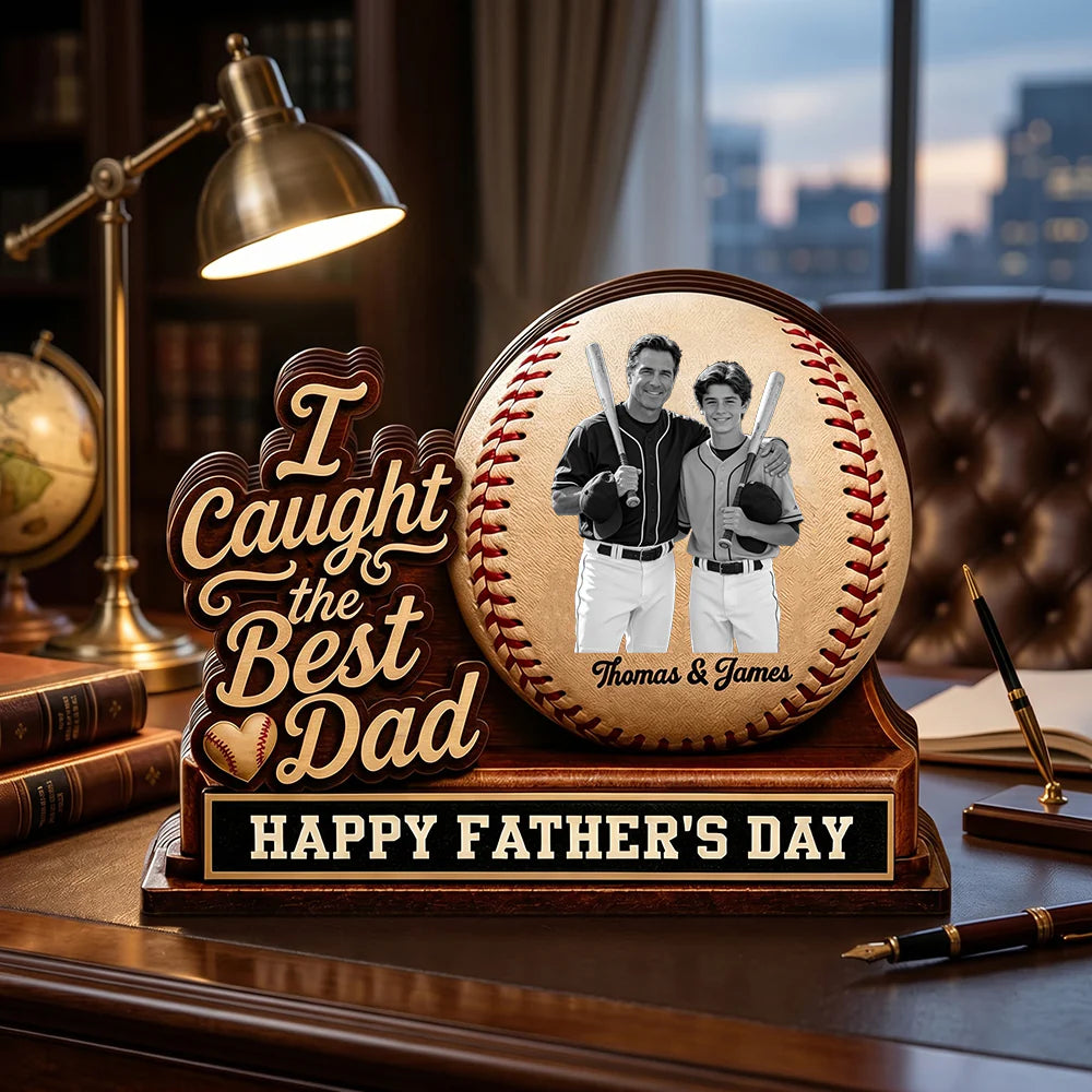 Wood Sign material and size view - Custom Baseball Photo Wooden Block